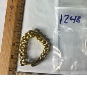 Vintage Gold Tone Chunky Chain‎ Link Bracelet Women's Fashion Jewelry